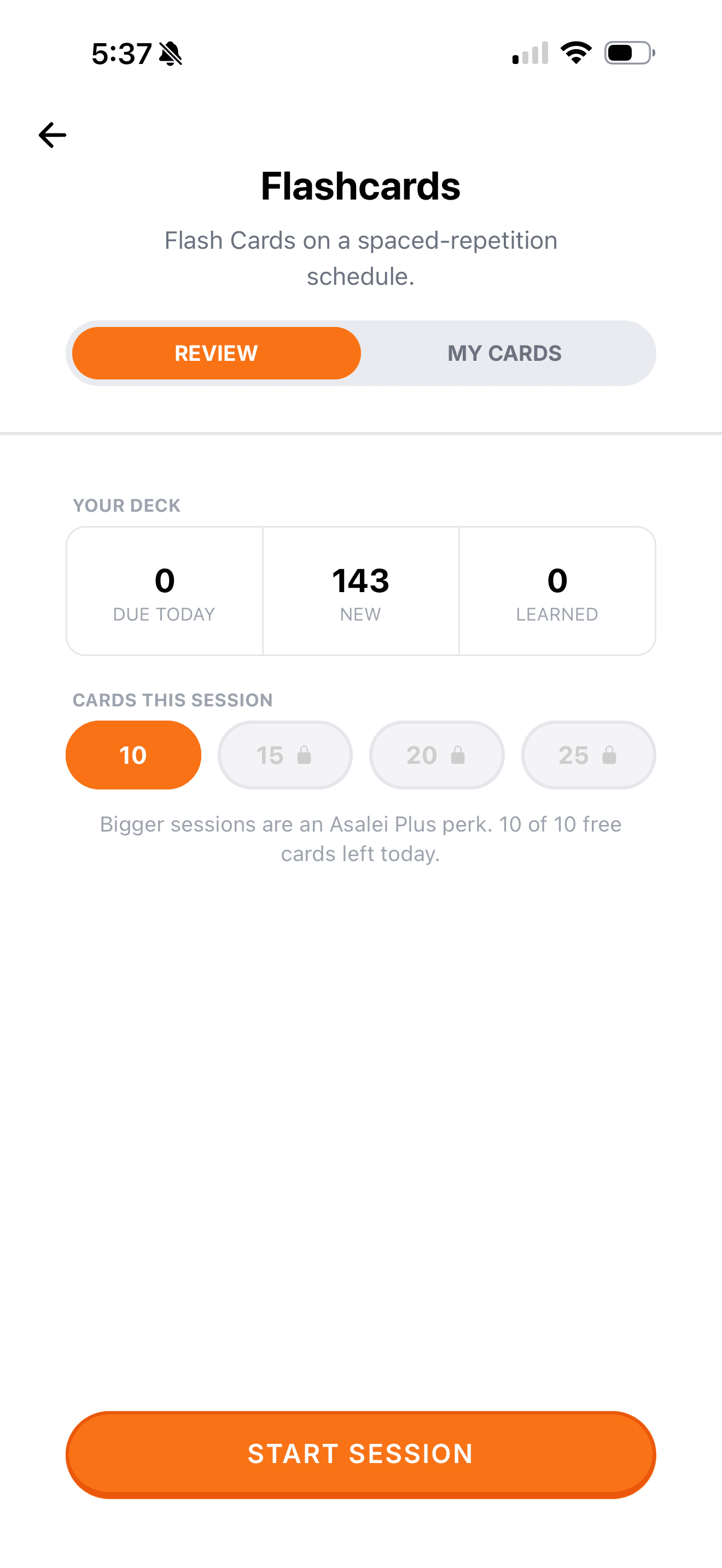 See your progress at a glance