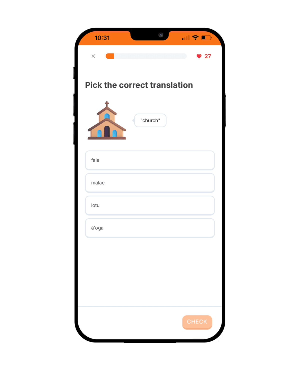 Asalei app screenshot showing a Samoan lesson