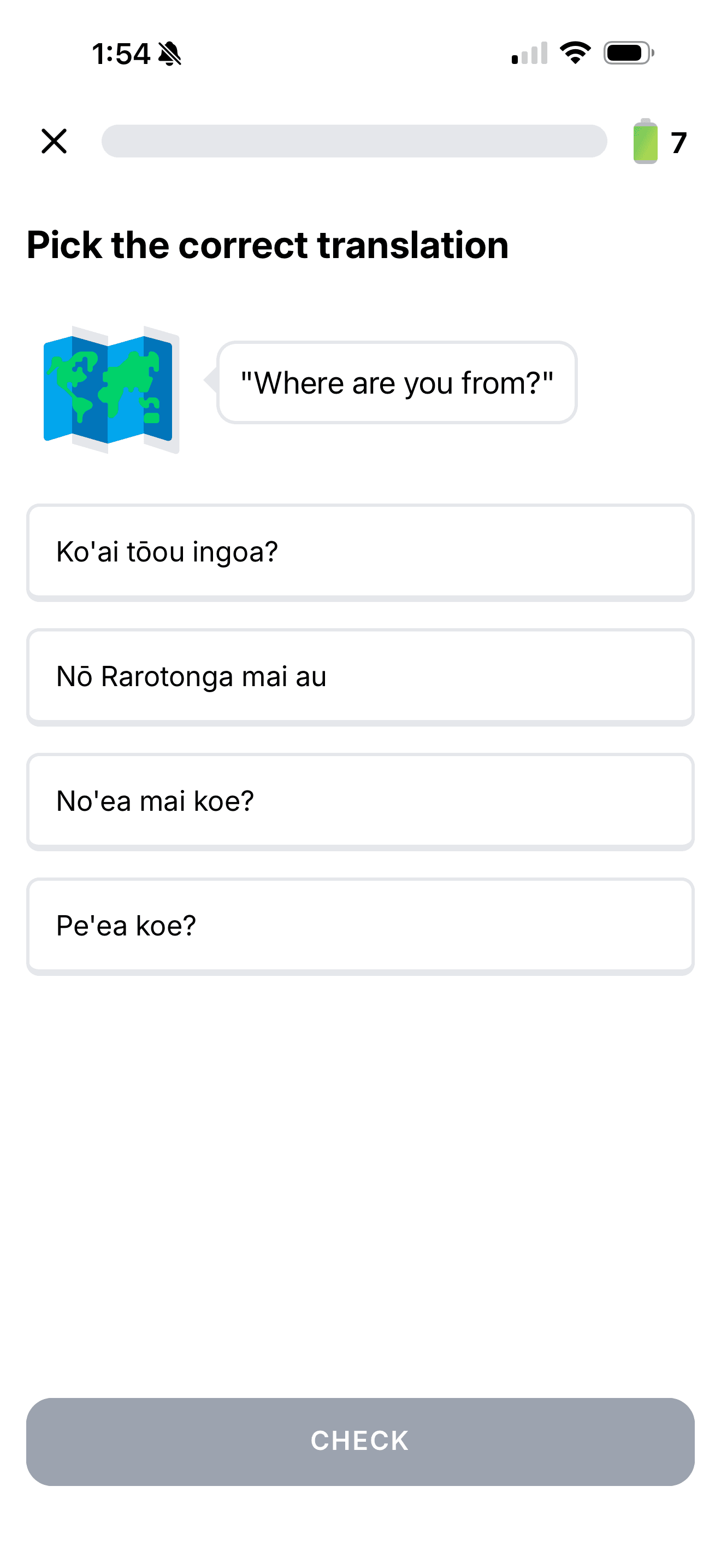 Cook Islands Māori app screenshot